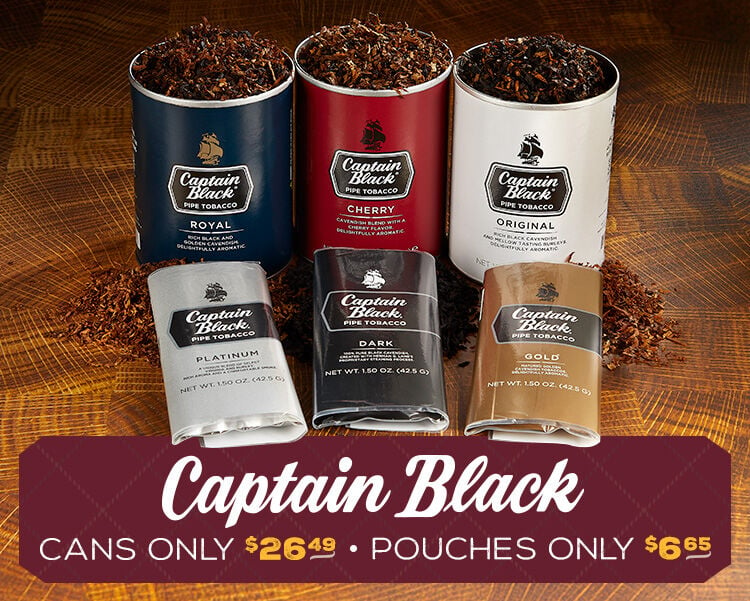 $6 Off Cans & $2 Off Pouches Of Captain Black!