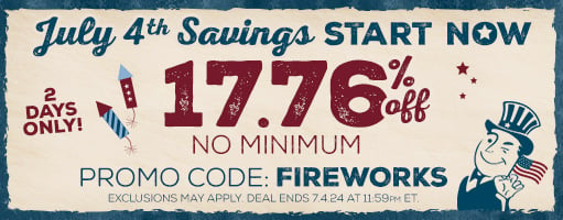 Save 17.76% Off Your Next Order, With NO Minimum!